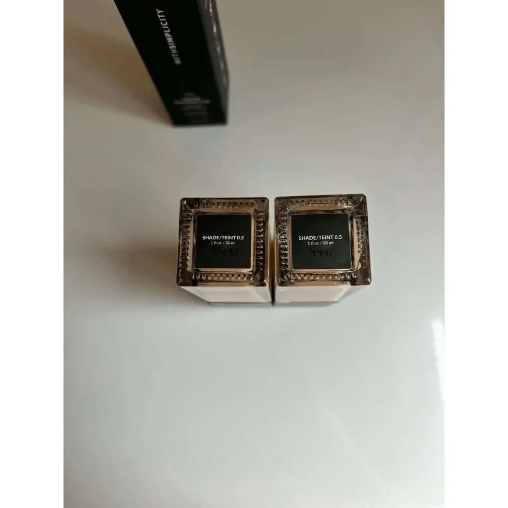 WithSimplicity Liquid Foundation 1 oz Each in Shade 0.5 Lot of 2